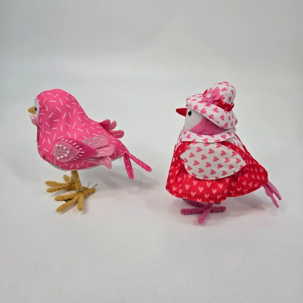 Target Featherly Friends Tulip & Sweet Pea Birds Pink And White Hearts Sprinkles